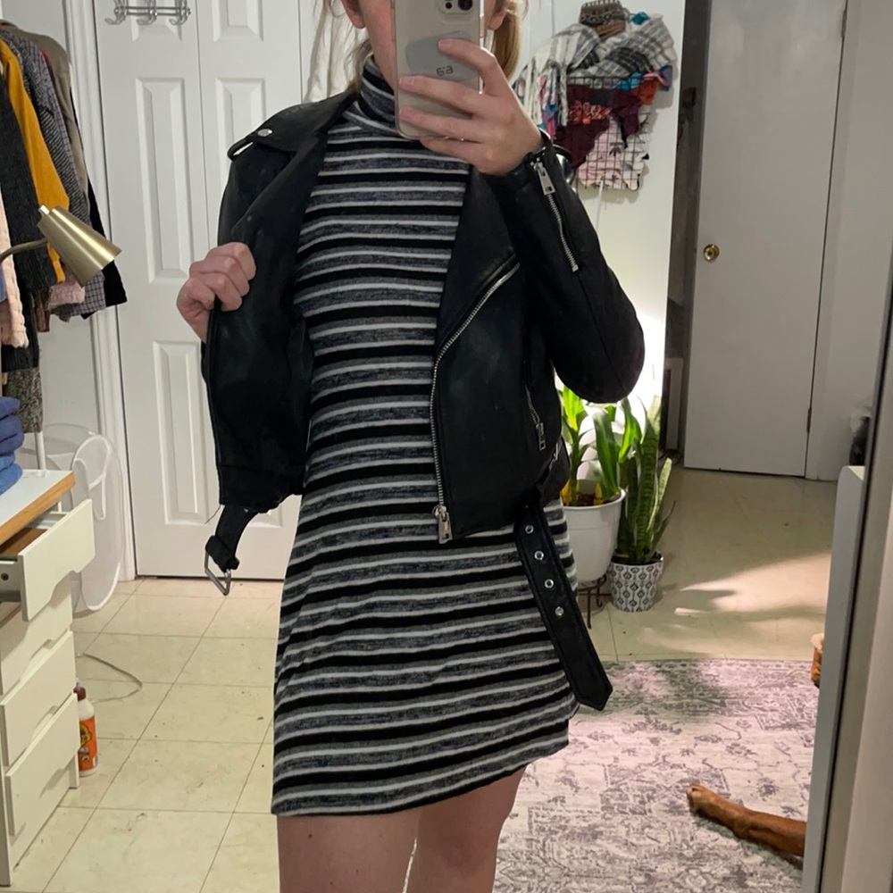 American Eagle Cold Shoulder Striped Dress